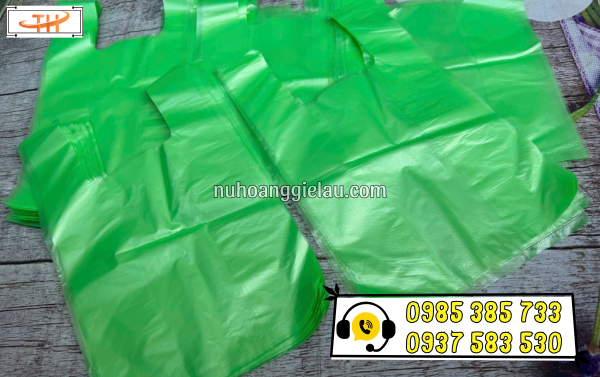 Túi nilon hai quai gai màu xanh lá hàng chuẩn sẵn tại Thu Hồng Túi nilon hai quai gai màu xanh lá hàng chuẩn sẵn tại Thu Hồng
