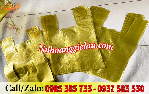 Túi xốp 2 quai màu vàng Túi xốp 2 quai màu vàng