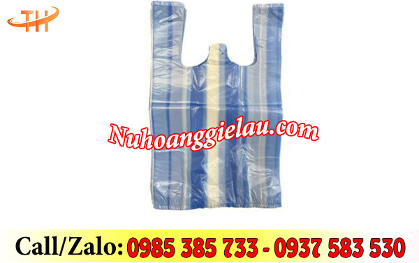 Túi xốp sọc màu xanh Túi xốp sọc màu xanh