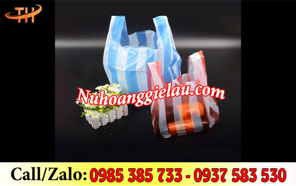 Túi xốp zin sọc màu đựng hàng hoá tiện lợi Túi xốp zin sọc màu đựng hàng hoá tiện lợi