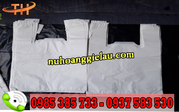 Túi xốp trắng sữa hai quai Túi xốp trắng sữa hai quai