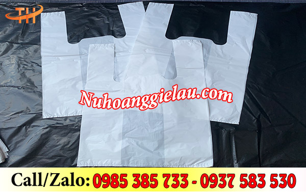 Túi xốp siêu thị màu trắng trơn Túi xốp siêu thị màu trắng trơn