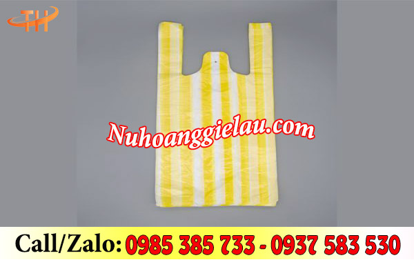 Túi xốp màu sọc vàng Túi xốp màu sọc vàng
