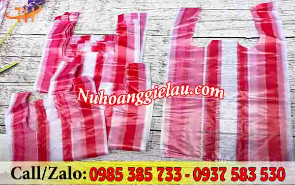 Túi xốp sọc zin đỏ đủ kích cỡ Túi xốp sọc zin đỏ đủ kích cỡ