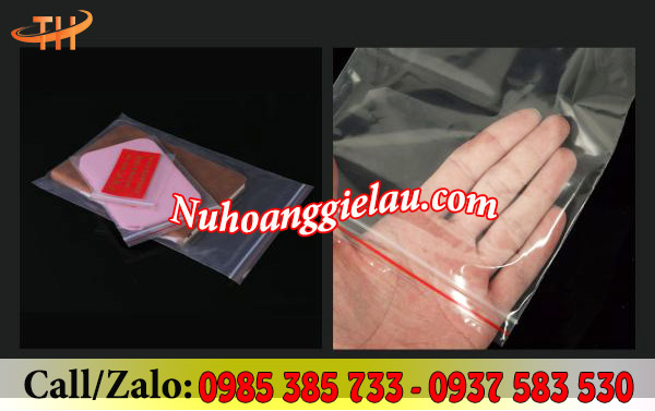 Túi zip chỉ đỏ trong suốt, đựng hàng hoá dễ dàng quan sát Túi zip chỉ đỏ trong suốt, đựng hàng hoá dễ dàng quan sát