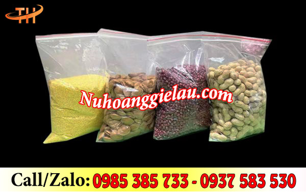 Túi zip chỉ đỏ đựng hạt Túi zip chỉ đỏ đựng hạt