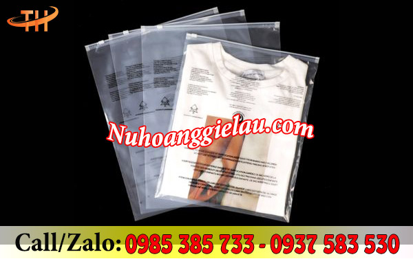 Túi zip khoá kéo đựng quần áo + in ấn logo Túi zip khoá kéo đựng quần áo + in ấn logo