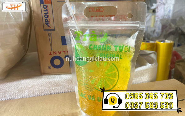 Túi zip đựng trà chanh mang đi Túi zip đựng trà chanh mang đi