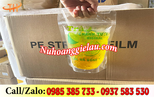 Túi zipper đựng trà chanh có quai xách chắc chắn Túi zipper đựng trà chanh có quai xách chắc chắn