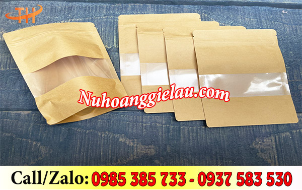 Túi zip giấy kraft Túi zip giấy kraft