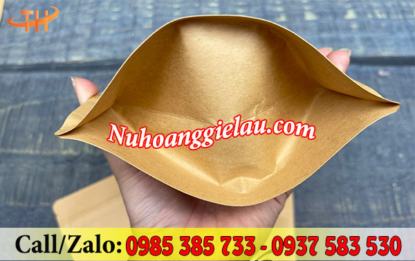 Túi zip giấy đáy tròn cứng cáp Túi zip giấy đáy tròn cứng cáp