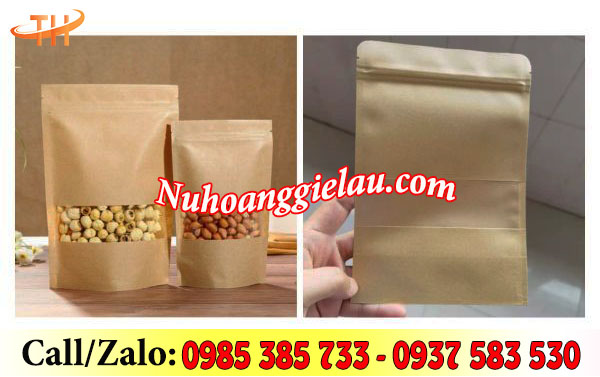 Túi zip giấy có cửa sổ bảo quản thực phẩm an toàn, đẹp mắt Túi zip giấy có cửa sổ bảo quản thực phẩm an toàn, đẹp mắt