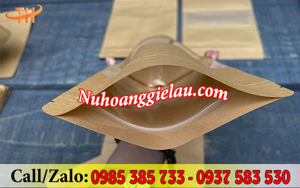 Túi zip giấy có cửa sổ thiết kế miệng khoá zip đóng mở tiện lợi Túi zip giấy có cửa sổ thiết kế miệng khoá zip đóng mở tiện lợi