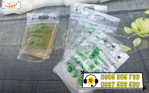 Túi zip đựng trà chanh in hình Túi zip đựng trà chanh in hình