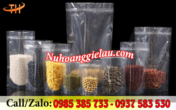 Túi zip trong suốt đáy đứng trưng bày sản phẩm sang trọng Túi zip trong suốt đáy đứng trưng bày sản phẩm sang trọng