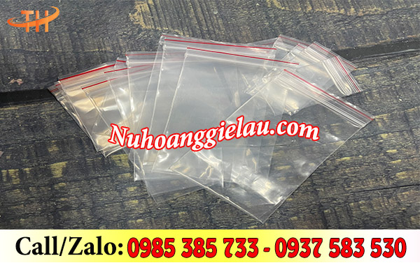 Túi zipper chỉ đỏ trong suốt, không mùi Túi zipper chỉ đỏ trong suốt, không mùi
