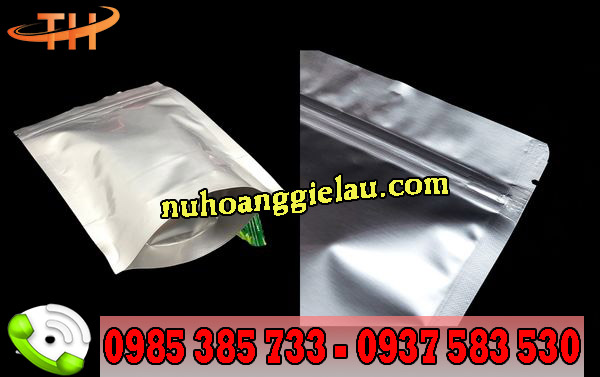 Túi zipper đáy đứng hai mặt bạc với thiết kế sang trọng Túi zipper đáy đứng hai mặt bạc với thiết kế sang trọng