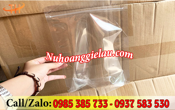 Túi zipper đáy đứng trong suốt Túi zipper đáy đứng trong suốt