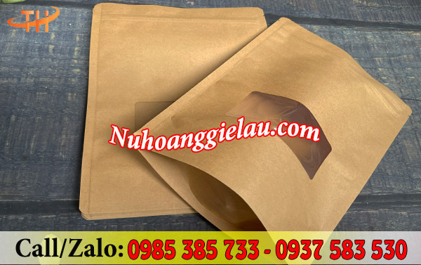 Túi zip giấy có cửa sổ không tràn viền Túi zip giấy có cửa sổ không tràn viền