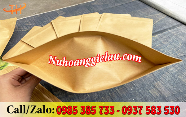 Túi zip giấy có cửa sổ đáy đứng cứng cáp Túi zip giấy có cửa sổ đáy đứng cứng cáp