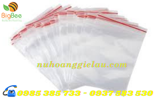túi zipper khóa chỉ đó trong suốt an toàn