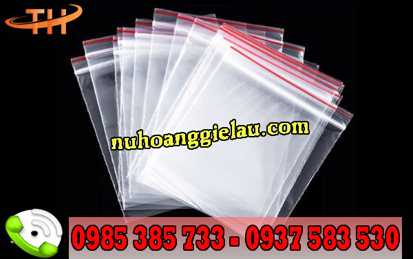 Túi zipper viền đỏ trong suốt Túi zipper viền đỏ trong suốt