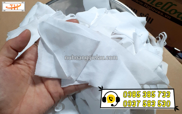 Giẻ lau cotton trắng nhỏ vụn mềm mịn Giẻ lau cotton trắng nhỏ vụn mềm mịn