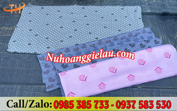 Giẻ lau công nghiệp 1 lớp cotton màu hoa văn Giẻ lau công nghiệp 1 lớp cotton màu hoa văn