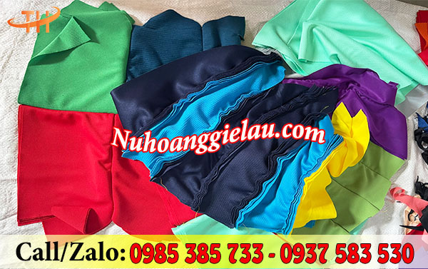 Vải lau may nối nhiều lớp với đường may chắc chắn Vải lau may nối nhiều lớp với đường may chắc chắn