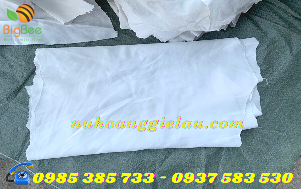 vải lau trắng một lớp