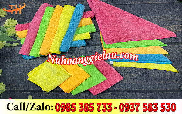 Khăn lau siêu thấm microfiber đủ màu Khăn lau siêu thấm microfiber đủ màu