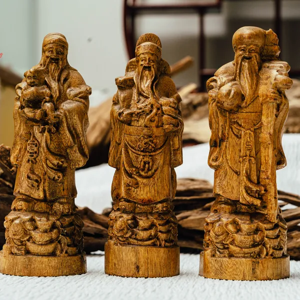 Bộ Tượng Trầm Hương Phúc Lộc Thọ