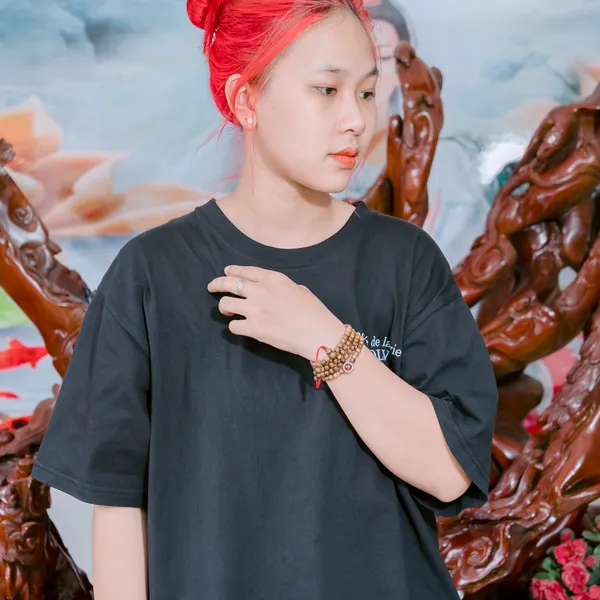 Vòng Chuỗi Trầm Hương 108 Hạt Mix Charm Minh Nguyệt