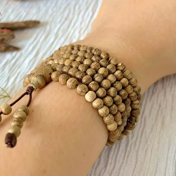 Vòng Chuỗi Trầm Hương Malaysia 216 Hạt 4 Ly