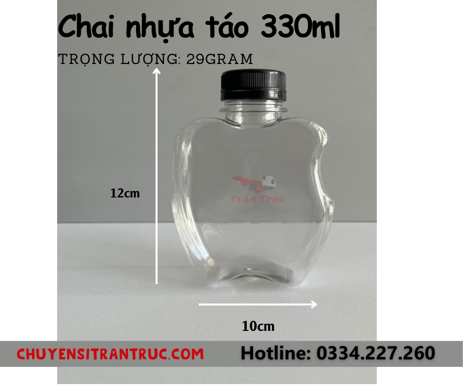 Chai nhựa táo 330ml