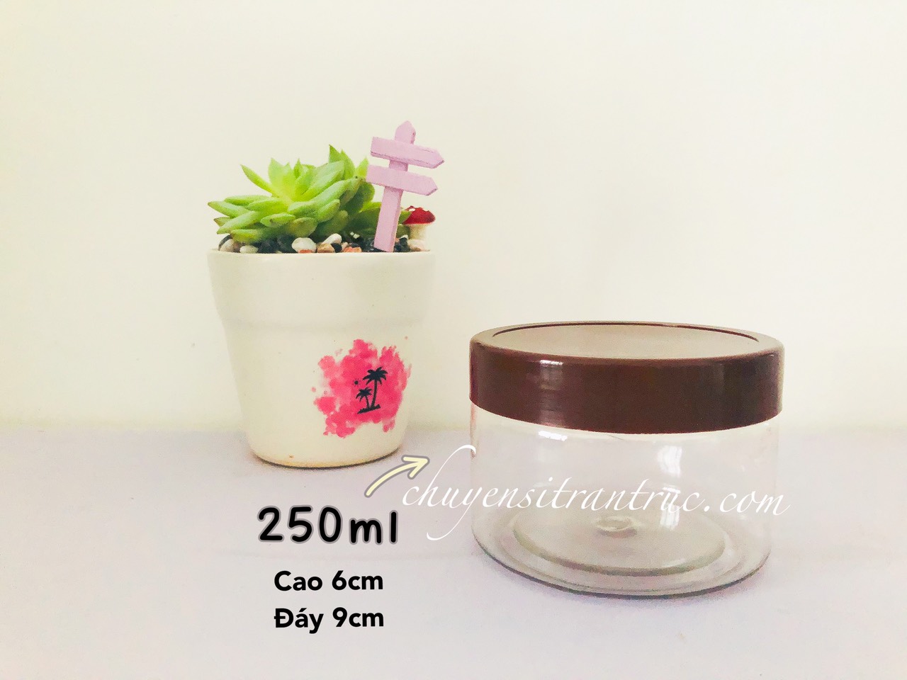 hủ nhựa pet nắp nhựa màu nâu dung tích 250ml, hu nhua pet nap nhua mau nau dung tich 250ml