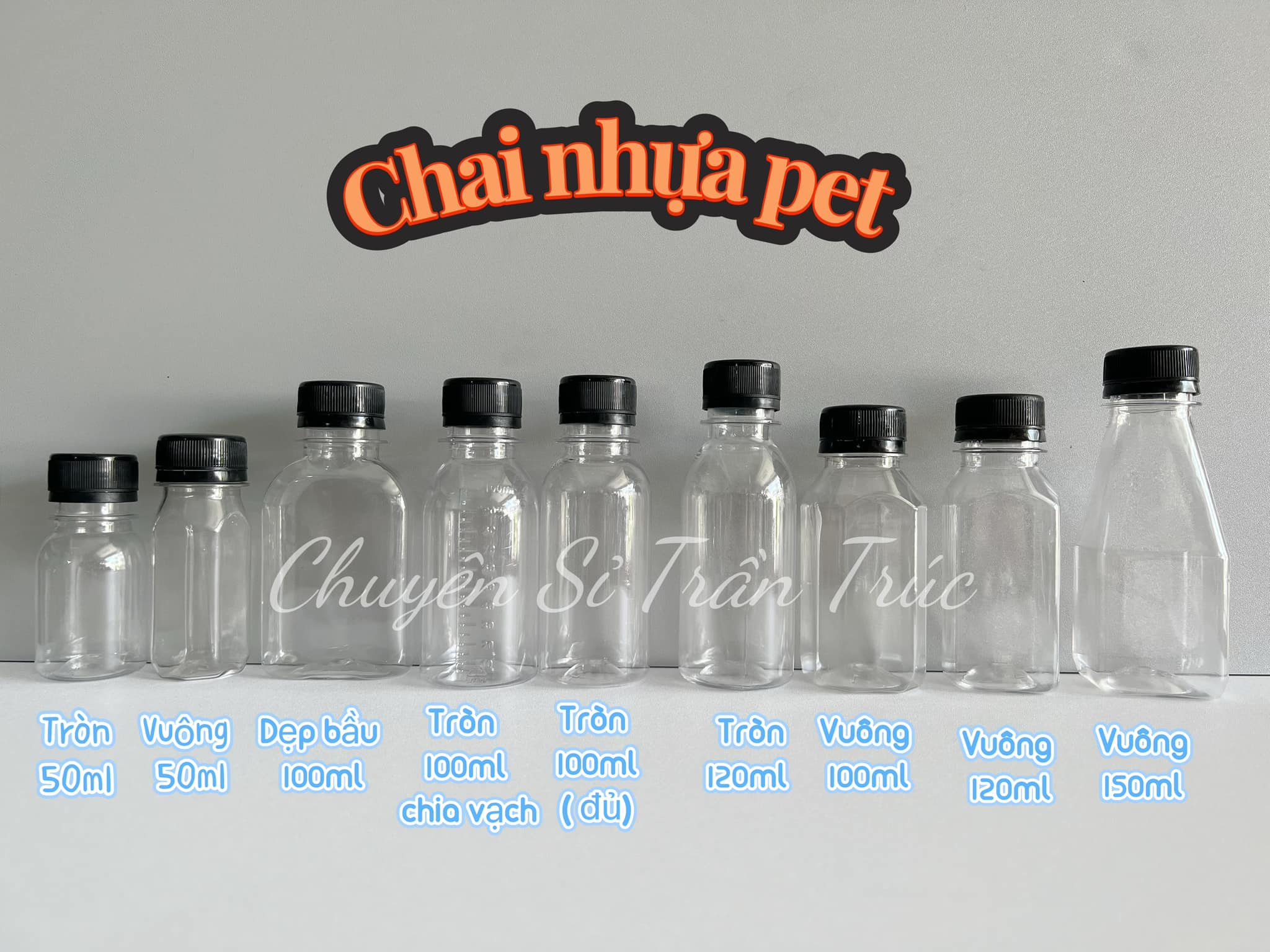 chai nhựa pet, chai nhựa trà sữa, chai nhựa nước ép, chai 100ml