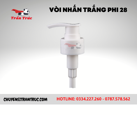 vòi nhấn phi 28 màu trắng