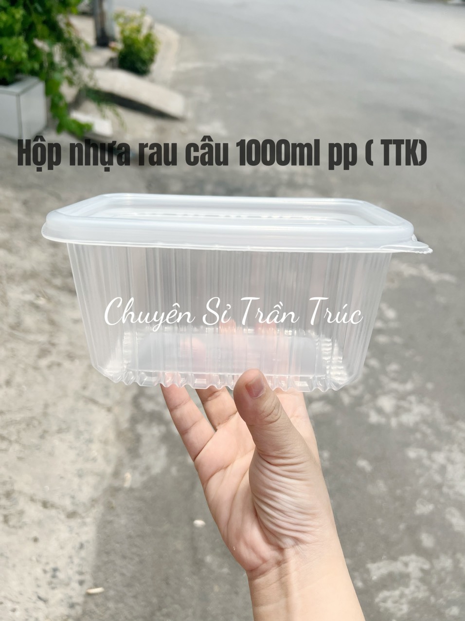 hộp nhựa đựng rau câu 1000ml hộp nhựa đựng rau câu 1000ml