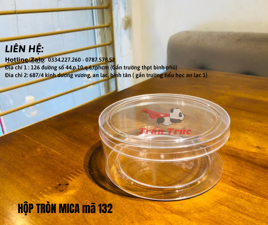 HỘP NHỰA MICA 500gram đựng hạt điều T126