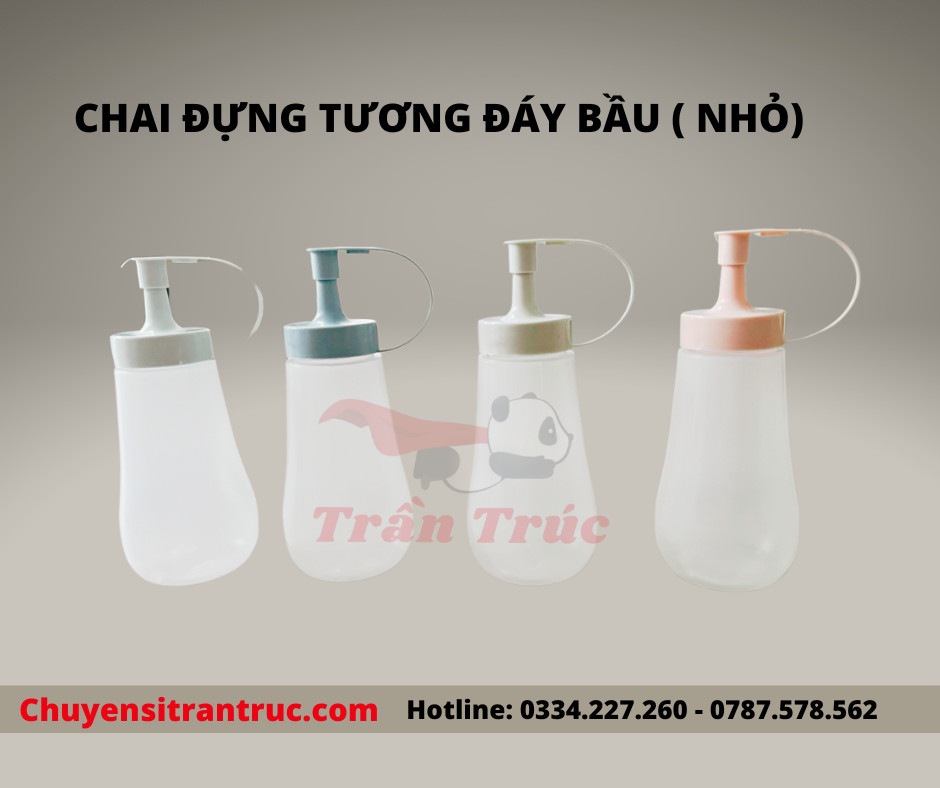 chai đựng tương đáy bầu