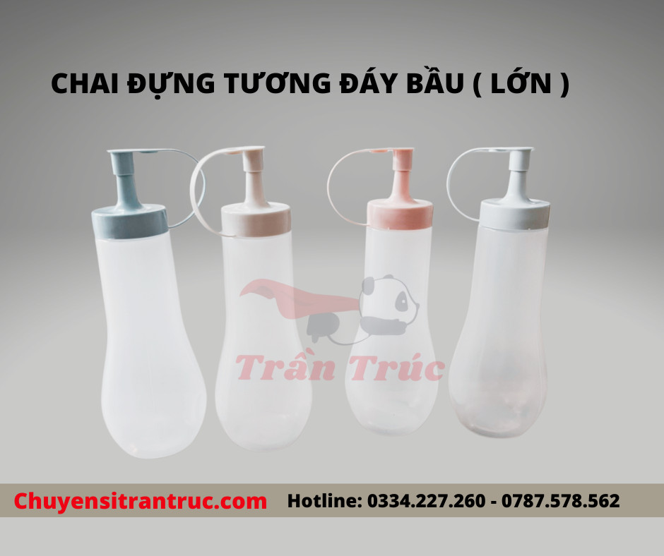 chai đựng tương đáy bấu