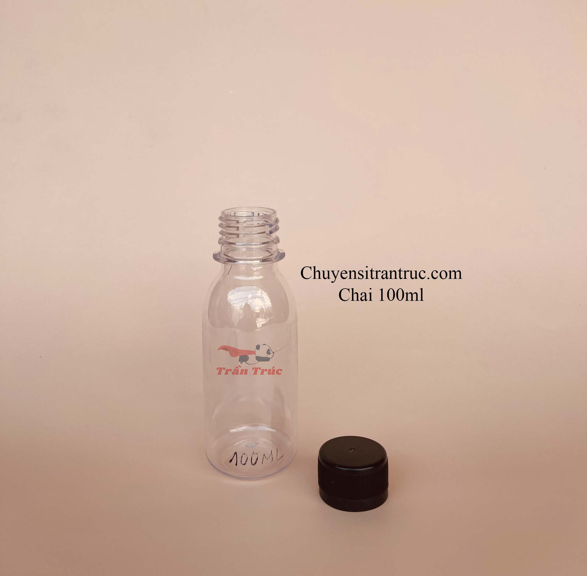 chai nhựa tròn PET 100ml, chai nhựa tròn 100ml