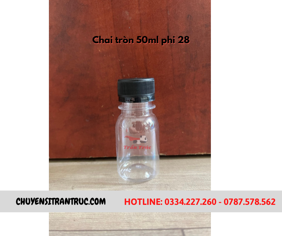 chai nhựa pet tròn 50ml