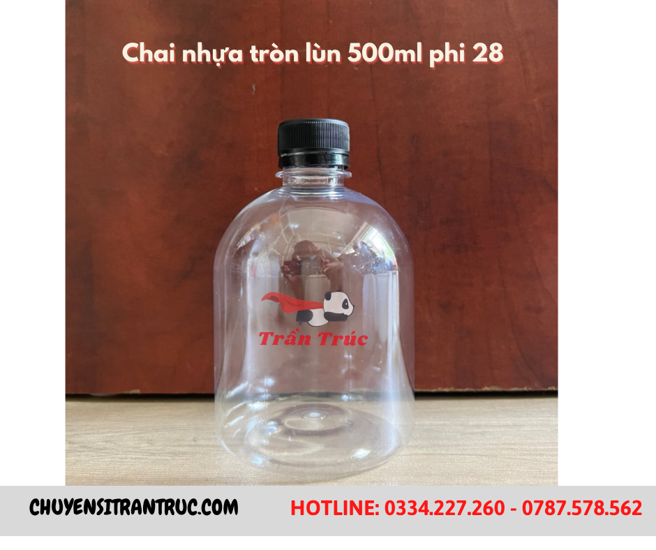 Chai tròn lùn 500ml