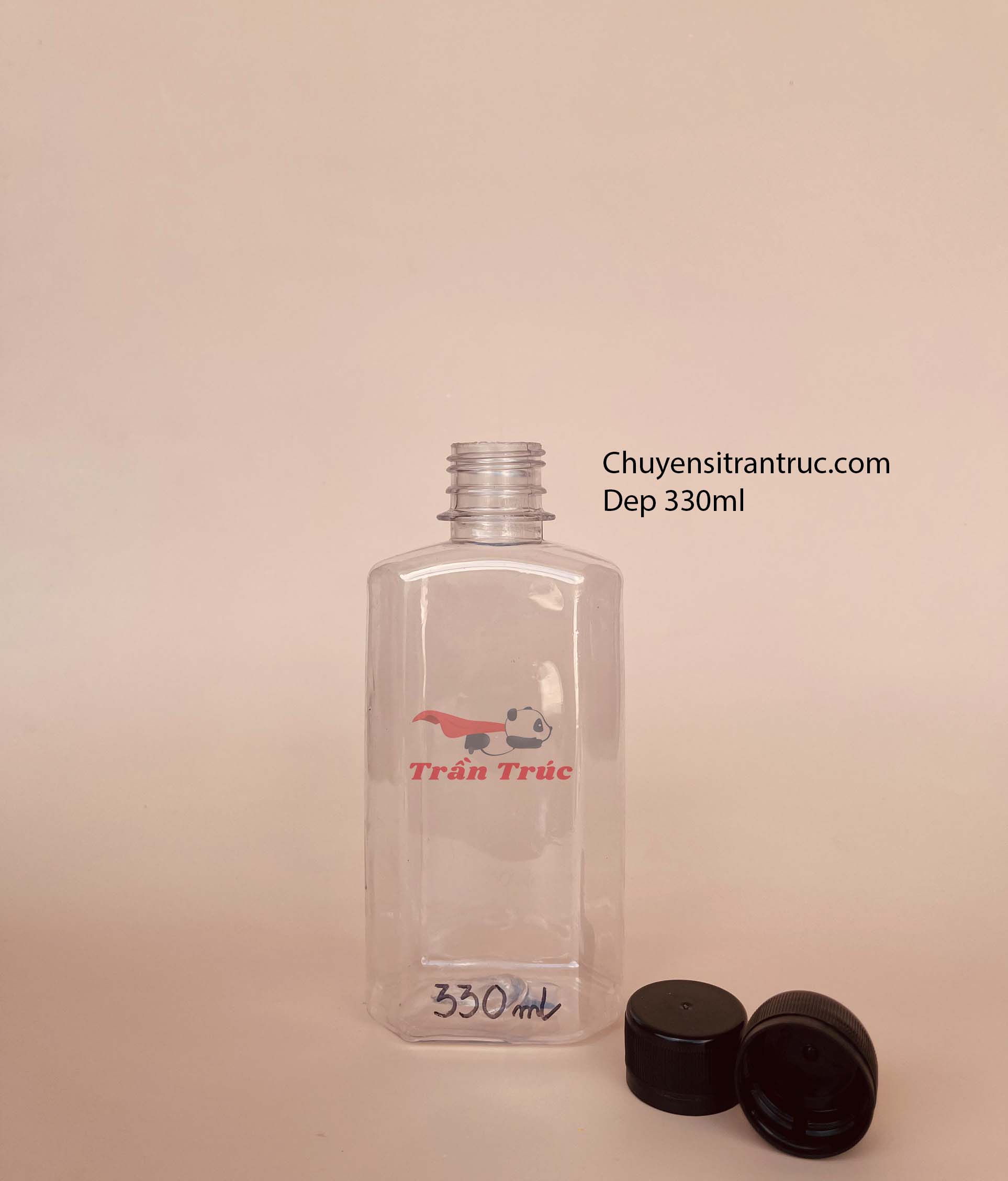 Chai nhựa dẹp 330ml