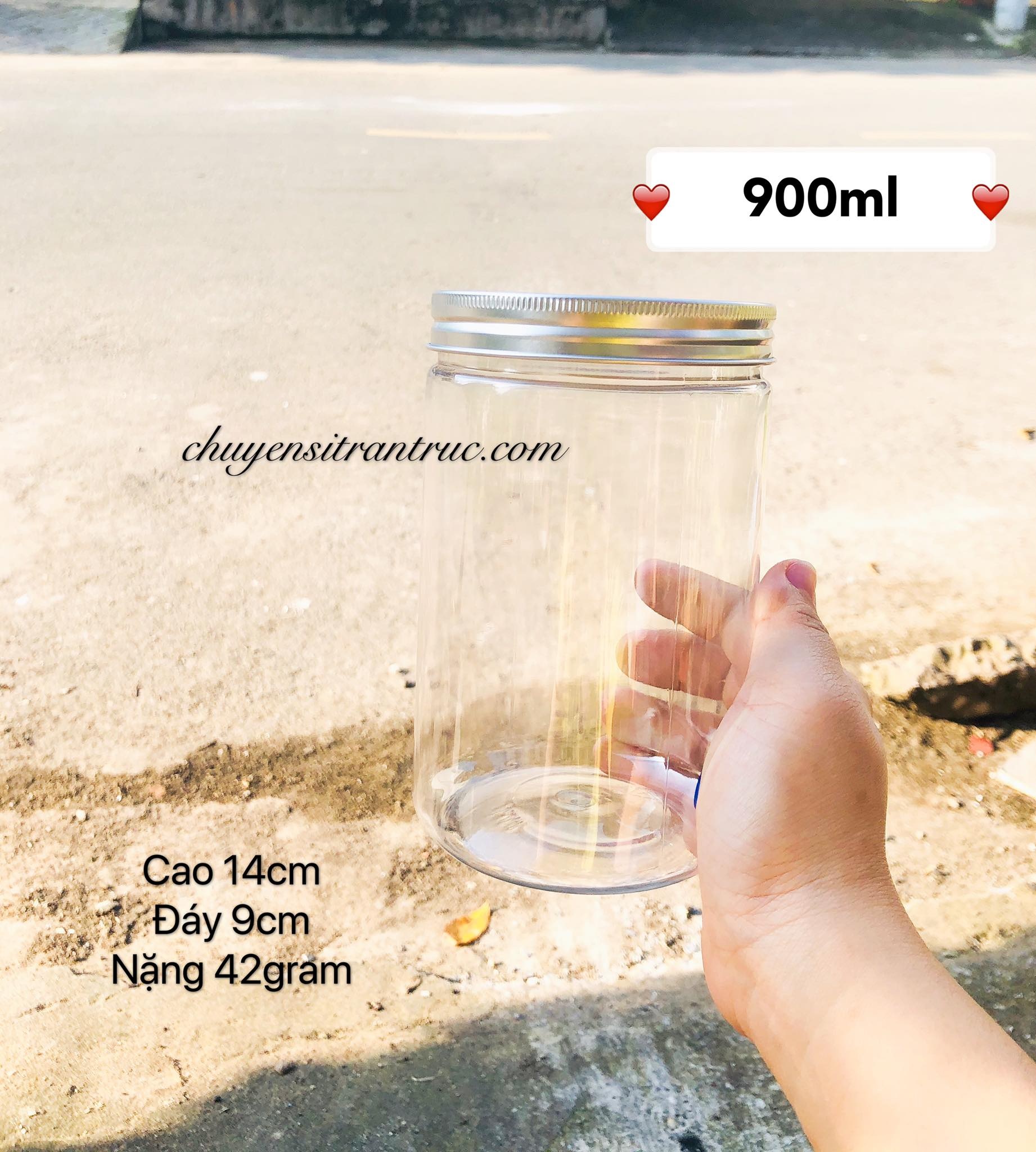 hủ nhựa nắp nhôm 900ml 700px