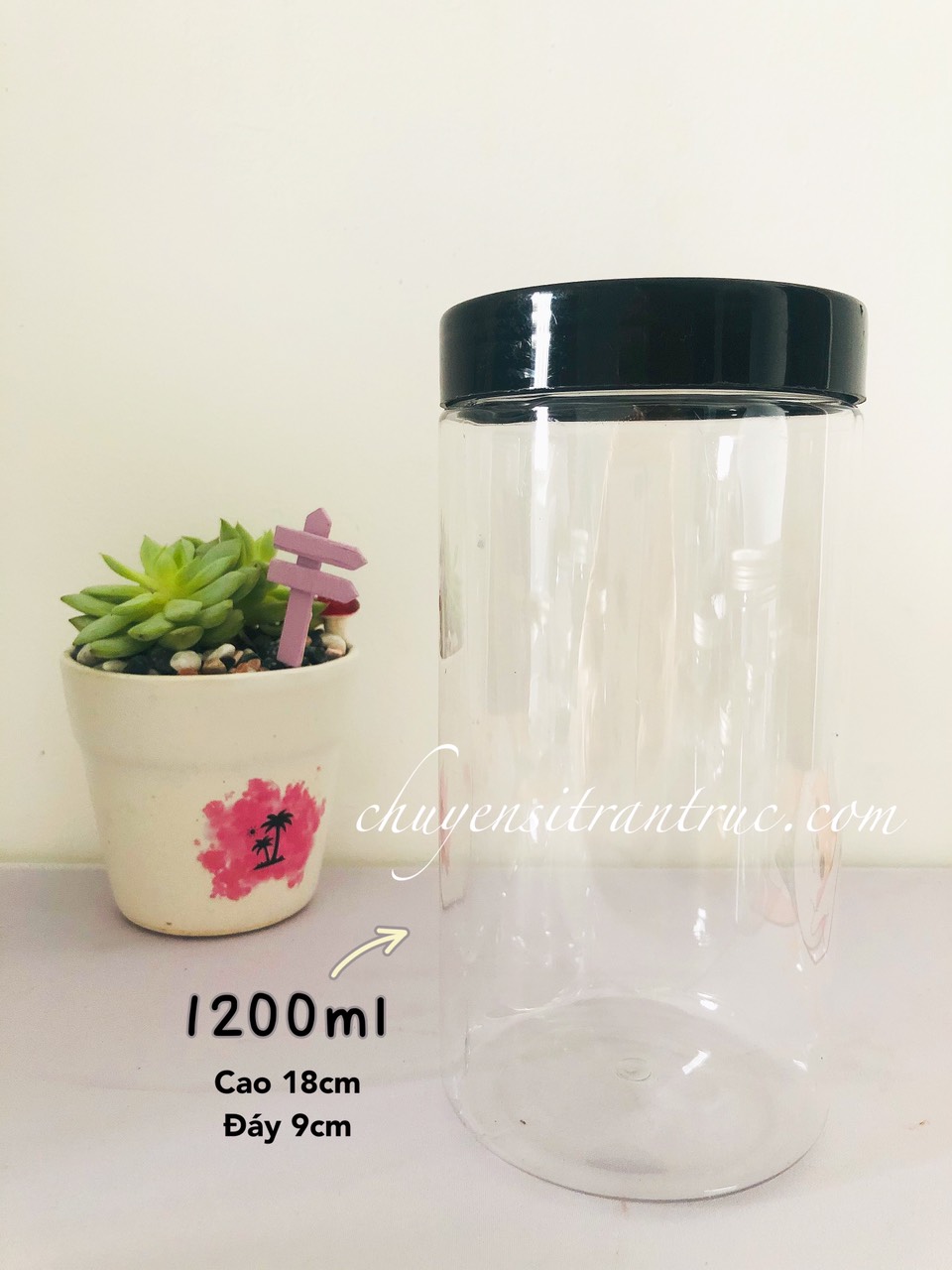 hũ nhựa pet nắp nhụa 1200ml