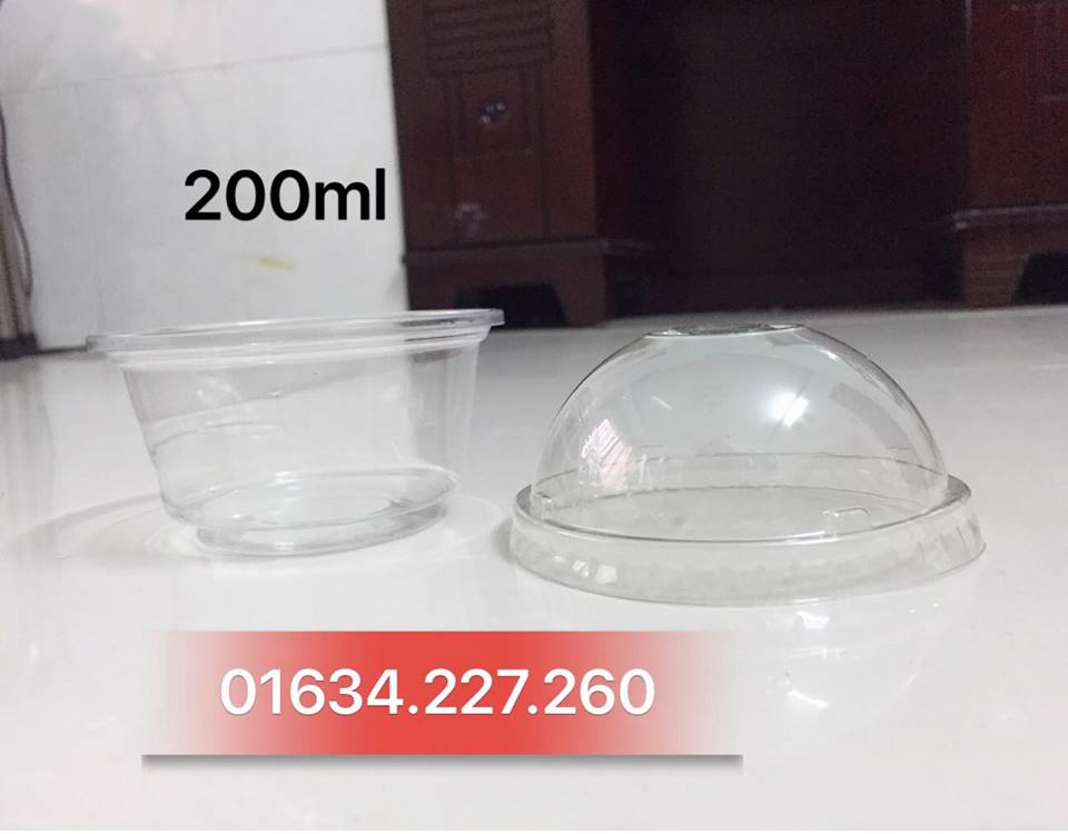ly nhựa pet nắp cầu 200ml