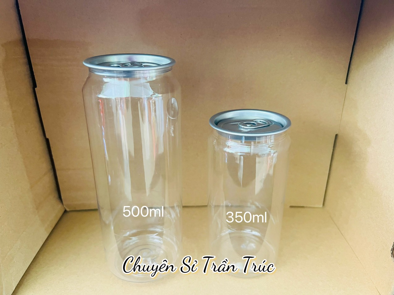 lon nhựa 350ml, 500ml